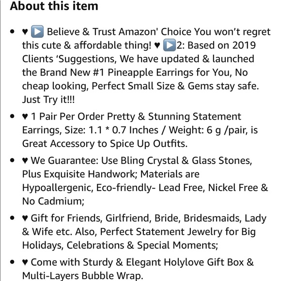 Glass, Pineapple Earrings BRAND NEW! - Picture 6 of 6